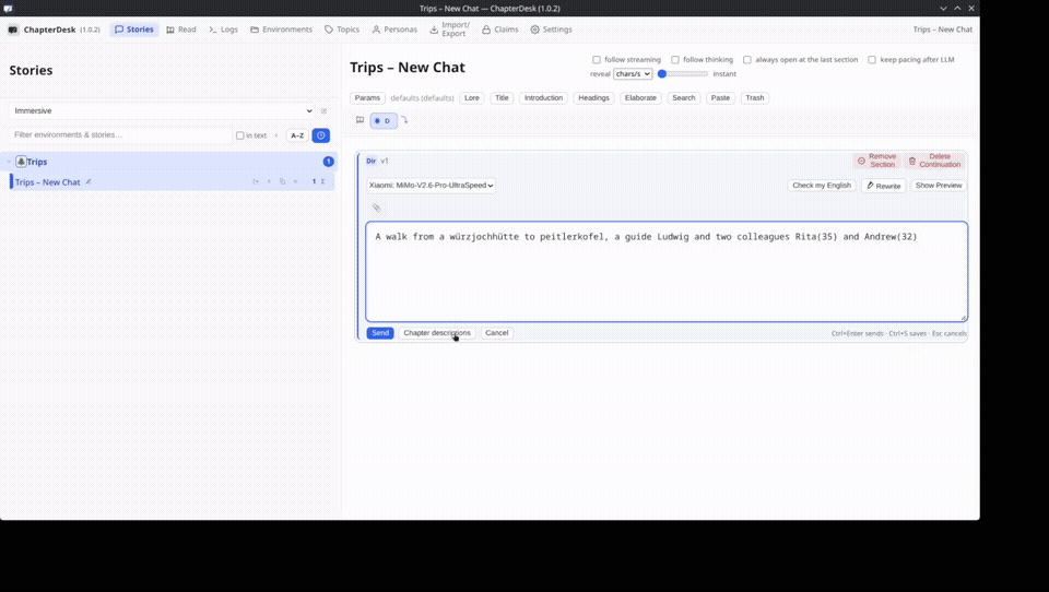Generate chapter headings