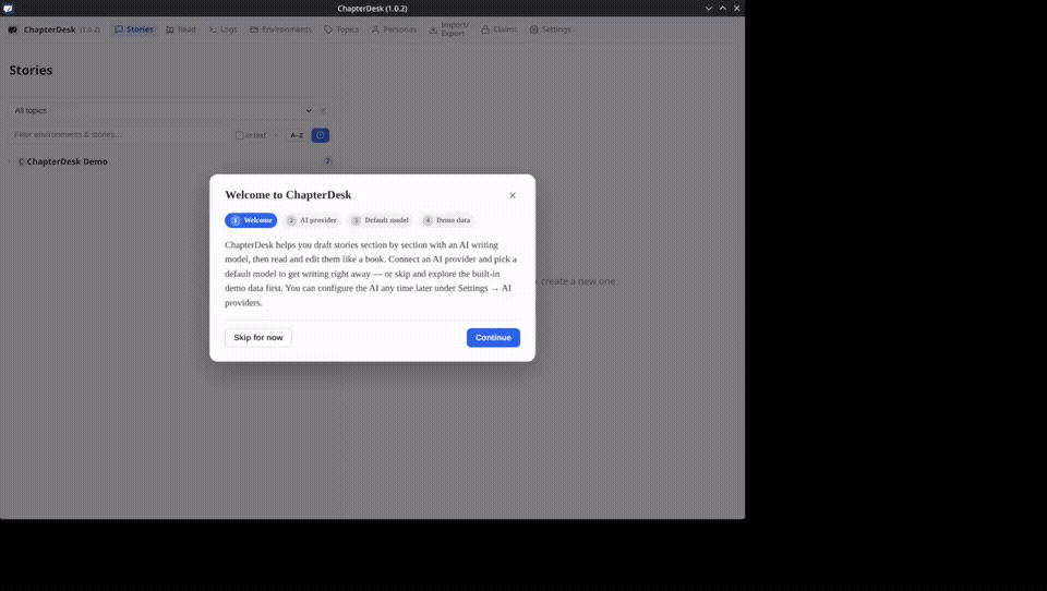 Connect a provider — first-run wizard